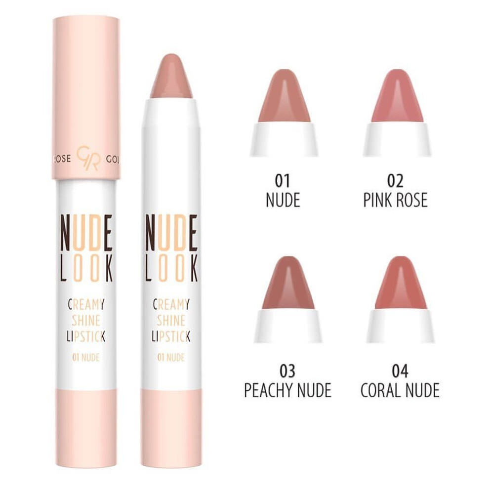 Golden Rose Nude Look Creamy Shine Lipstick Coral