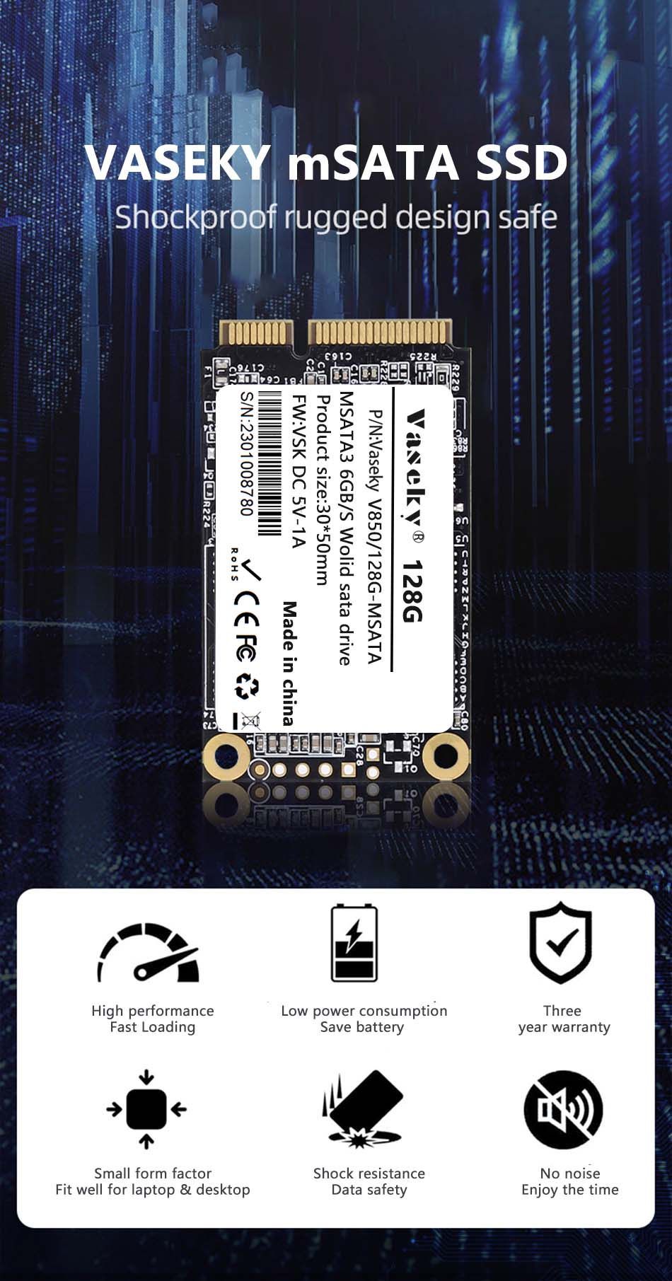 128 ГБ Внутренний SSD диск VASEKY V850 V850 128GB купить по