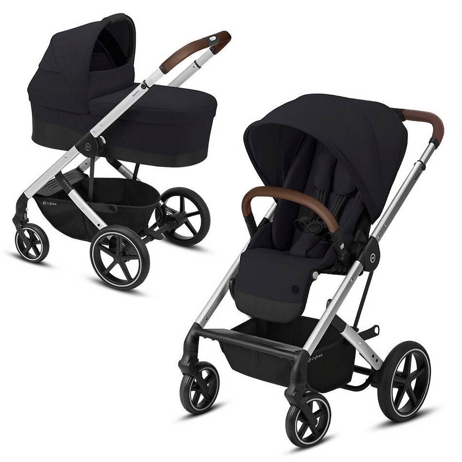 Коляска 2 в 1 Cybex Balios S LUX Deep Black Silver Frame купить в