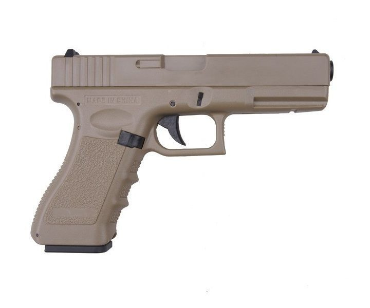 Страйкбольный пистолет Cyma Glock 18C AEP Tan CM 030TN купить с