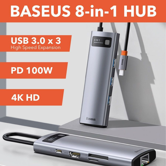 Usb Baseus Metal Gleam Series In Multifunctional Type C Hub