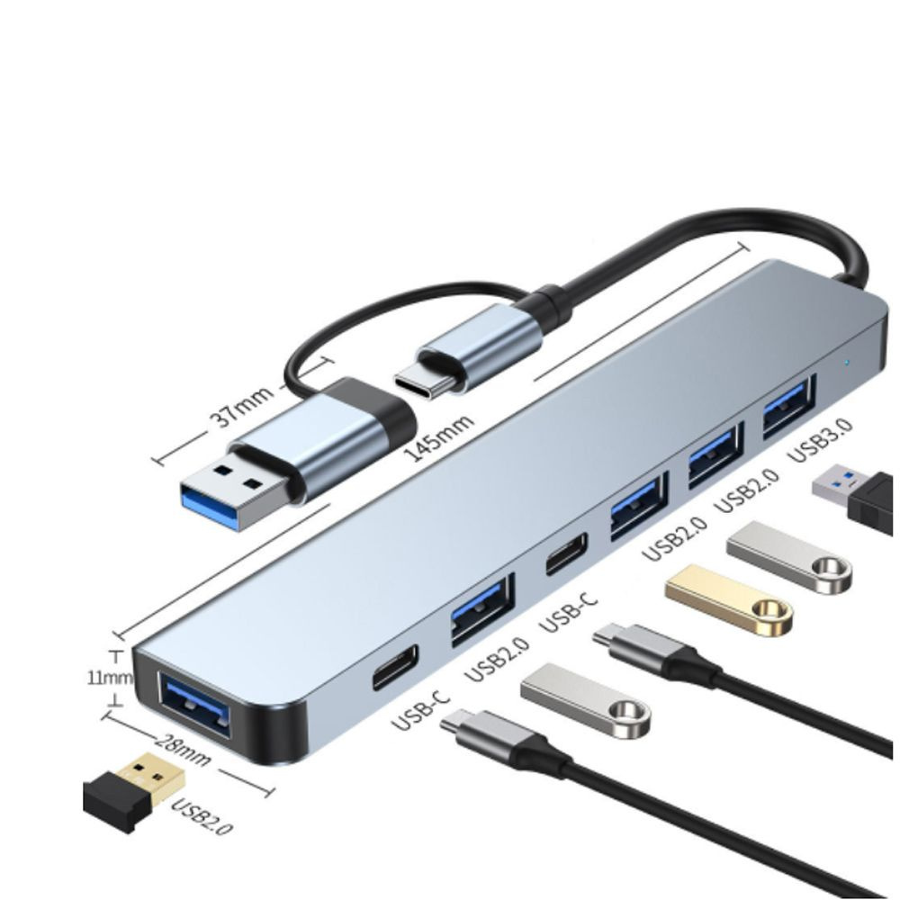 Разветвитель USB C HUB Type C на HDMI 4K Thunderbolt 3 док станция для