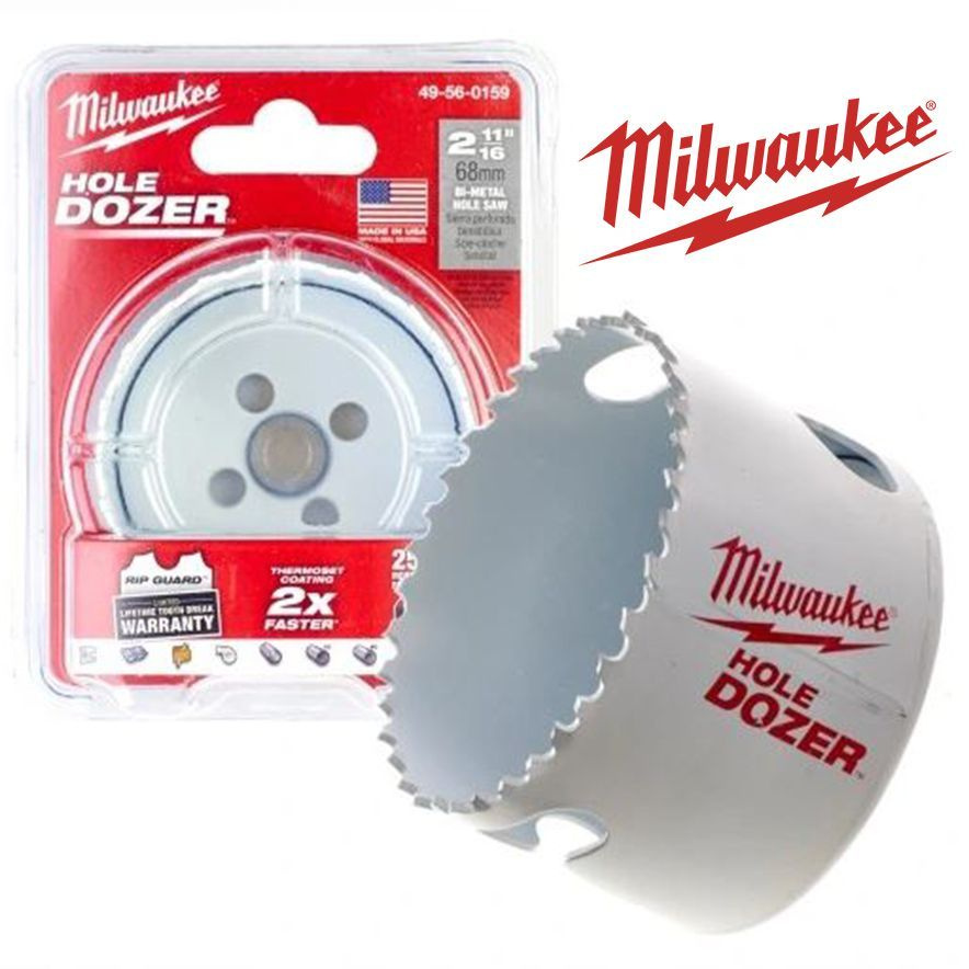 Коронка Milwaukee Hole Dozer Holesaw биметаллическая 68 мм купить по