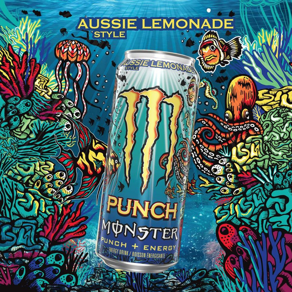 Энергетический напиток Monster Energy Juiced Aussie Lemonade Монстер