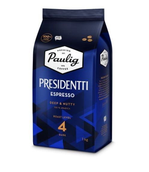 Кофе зерновой Paulig Presidentti Espresso 1000 гр Финляндия купить