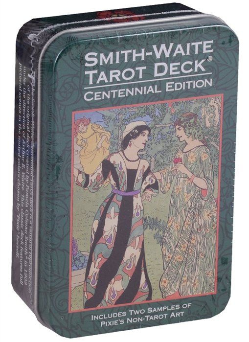 Smit Waite centennial desk Tarot in a Tin Таро Уэйта Смитт Памеллы