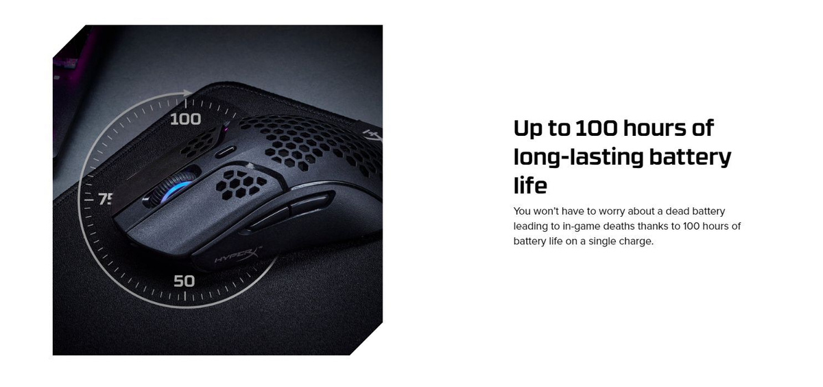 Мышь беспроводная HyperX беспроводная 3 Pulsefire Haste Wireless