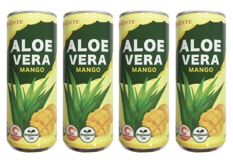 Напиток сокосодержащий Lotte Aloe Vera Mango 240 мл х 4 шт купить с