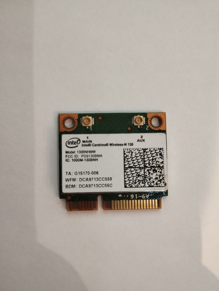 Wi Fi Bluetooth модуль Intel Centrino Wireless N130 130BNHMW