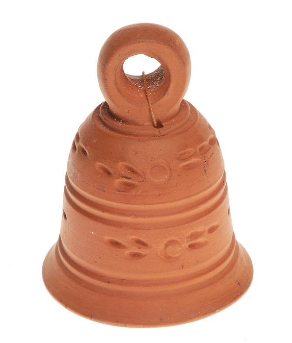 глиняный колокольчик оберег на веревке