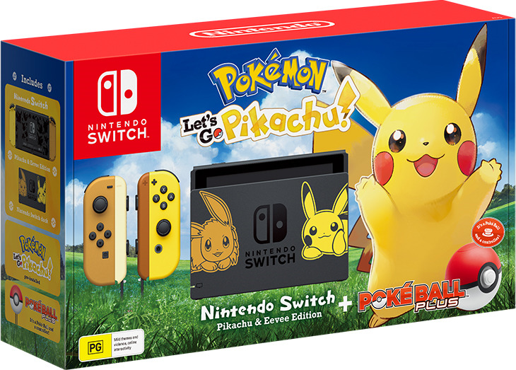 Pokemon Let’s Go Pikachu Switch Ver USA Игровая приставка Nintendo Switch + игра Pokemon: Let's Go