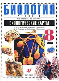 Биология. Человек. 8 класс. Биологические карты. Дидактический материал ...