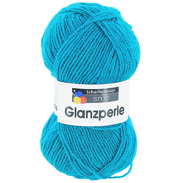 Пряжа для вязания Schachenmayr "Glanzperle", цвет: ярко-голубой (01439)  #1