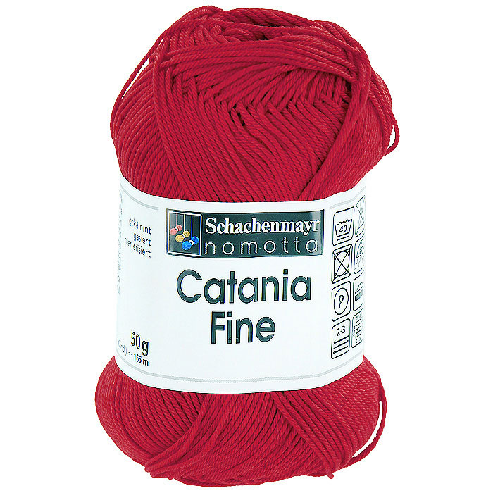 Пряжа для вязания "Catania Fine", цвет: красный (01002) #1