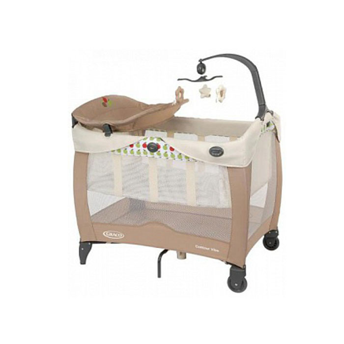 Манеж-кровать Graco Contour Electra Travel Cot, Аpples купить на