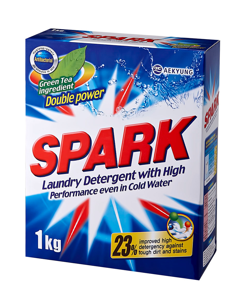Стиральный порошок концентрированный "Spark. Green Tea", с кислородным ...