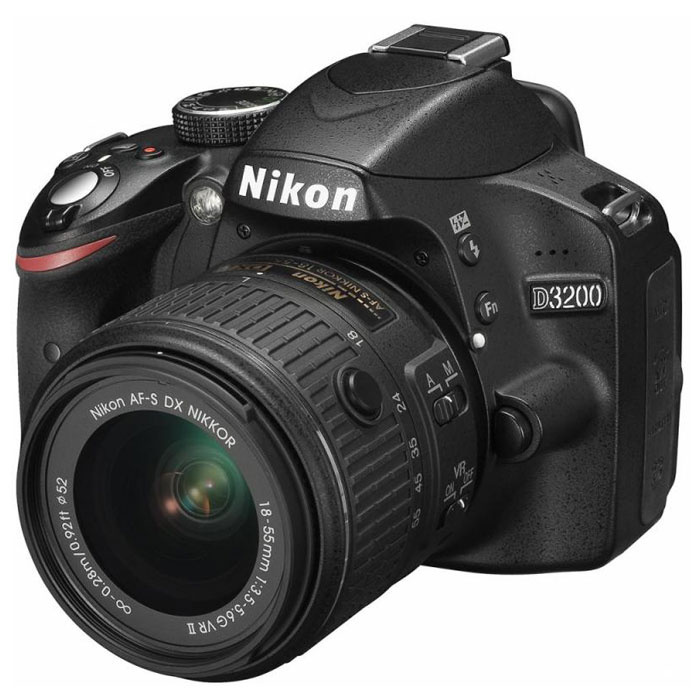 Nikon D3200 Kit 18-55 VR II, Black цифровая зеркальная камера #1