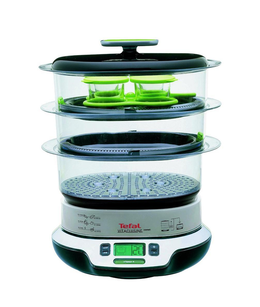 Tefal Пароварка электрическая Пароварка TefalVS 4003 VitaCuisine Compact,  черный