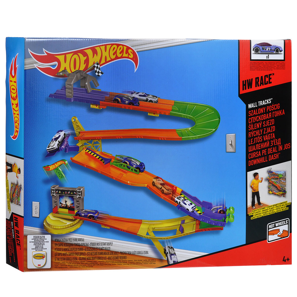 Hot Wheels Настенный трек "Спусковая гонка" - купить с доставкой по ...