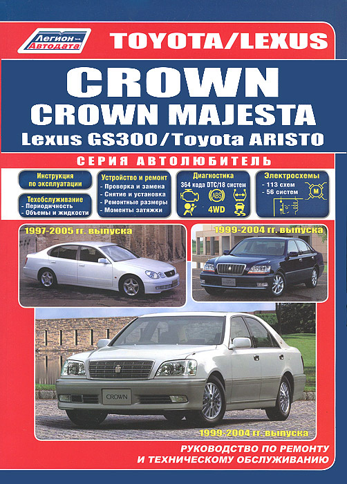 Toyota Crown / Crown Majesta. Модели 1999-2004 гг. выпуска. Toyota Aristo / Lexus GS300. Модели 1997. #1