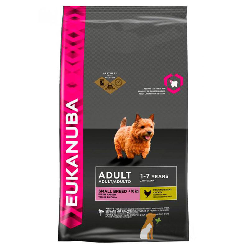 Корм сухой "Eukanuba" для взрослых собак мелких пород, с курицей, 1 кг ...