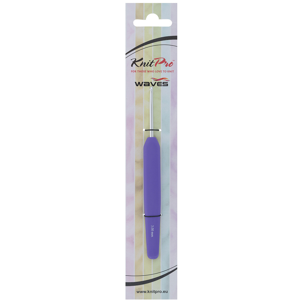 Крючок для вязания KnitPro "Waves", цвет: фиолетовый, диаметр 3 мм  #1