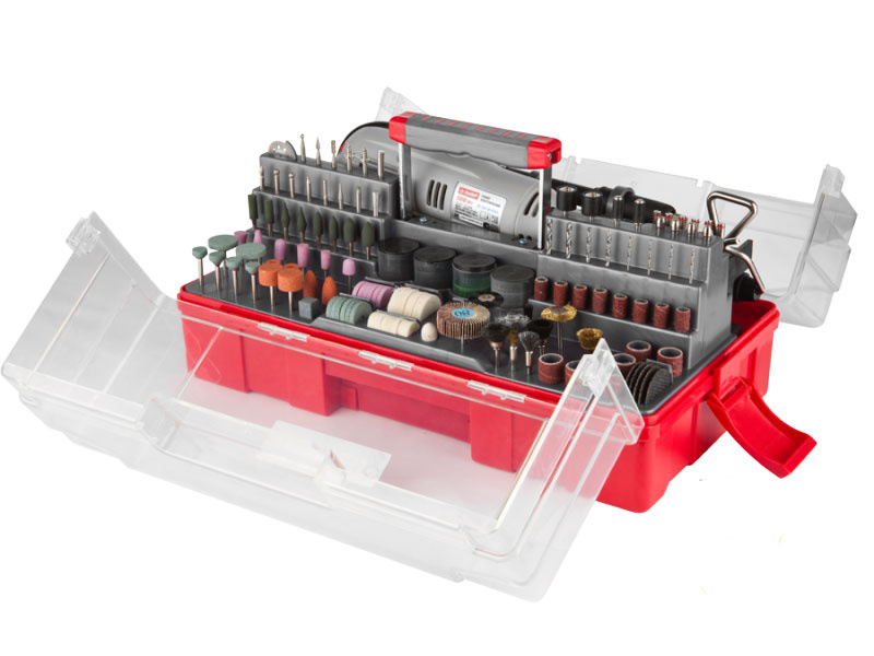 Гравер электрический ЗУБР в кейсе, 130Вт, 1.6/2.2/2.8/3.2мм, 8000-30000 об/мин, набор насадок 242 предмета #1