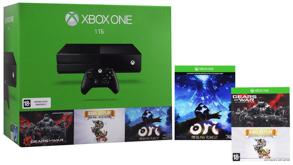 Игровая приставка Xbox One 1 ТБ + Rare Replay + Ori + Gears of War #1