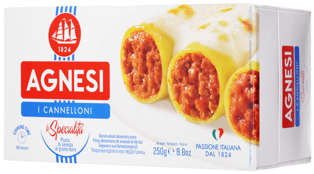 Agnesi Каннеллони макароны, 250 г - купить с доставкой по выгодным ...