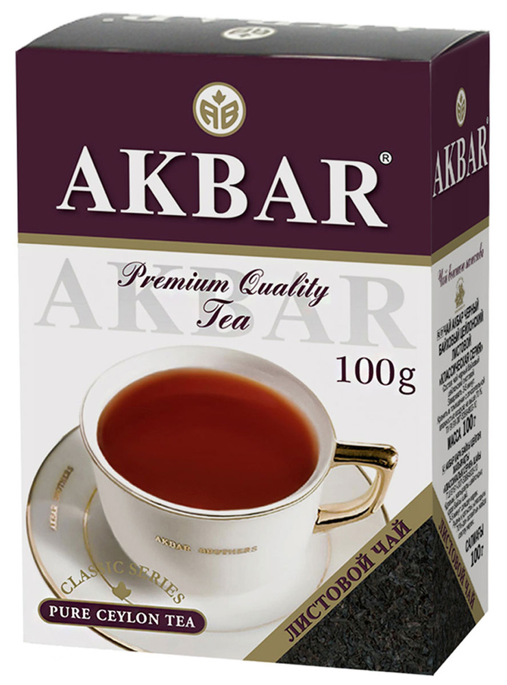Akbar Классическая серия черный листовой чай, 100 г #1