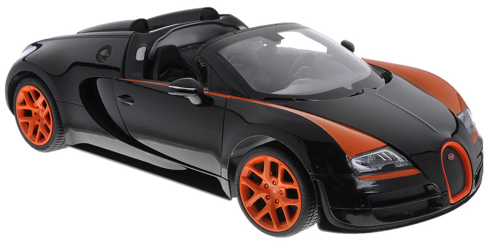 Rastar Радиоуправляемая модель Bugatti Veyron 16.4 Grand Sport Vitesse цвет черный оранжевый 70400  #1