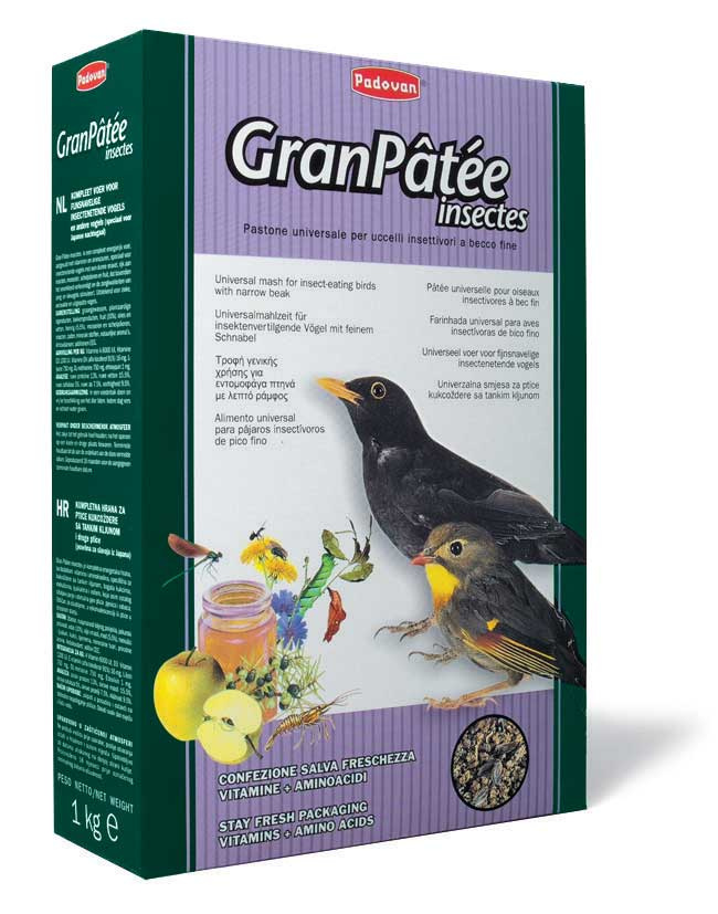 "Корм Padovan ""GranPatee insectes"" для насекомоядных птиц, с насекомыми, 1 кг" #1