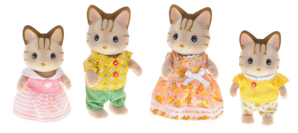 Sylvanian Families Набор фигурок Семья полосатых кошек #1