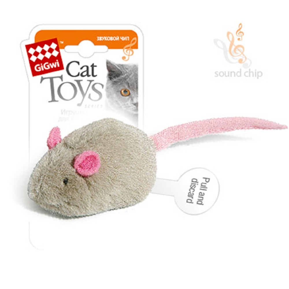 Игрушка для кошек GiGwi Мышка с электронным чипом - купить с доставкой по  выгодным ценам в интернет-магазине OZON (135746748)