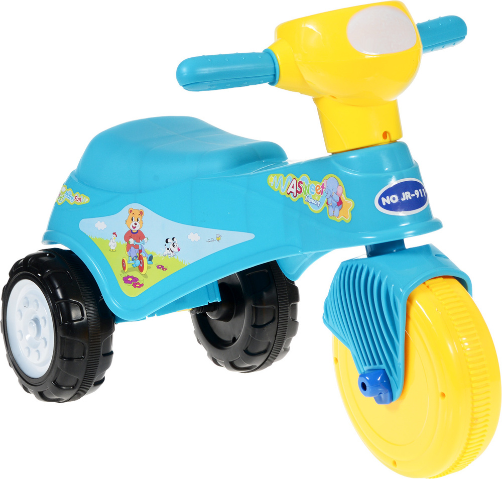 J.R. TOYS Каталка детская Трицикл голубой #1
