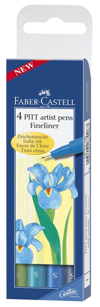 Faber-Castell Капиллярные ручки Fineliner Холодные тона 4 цвета #1