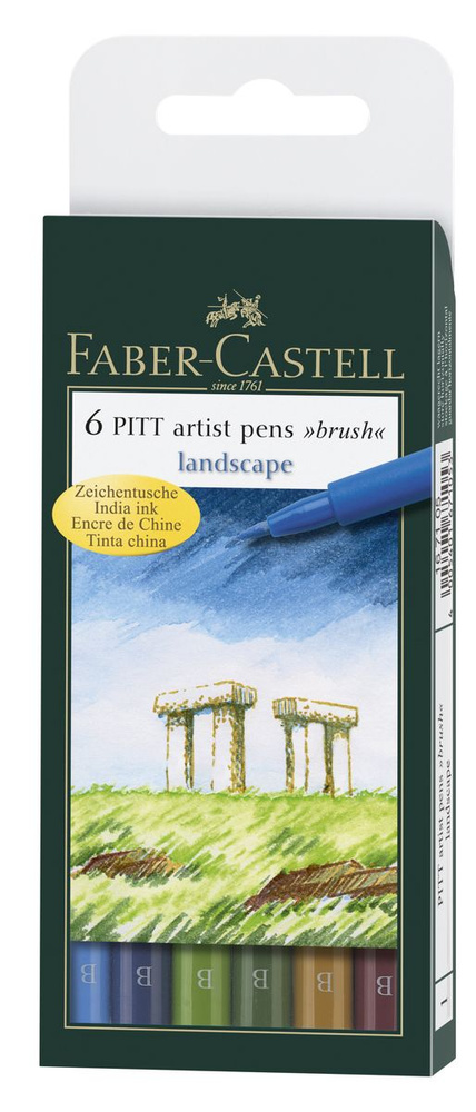 Набор капиллярных ручек Faber-Castell Pitt Artist Pen Brush Landscape ...