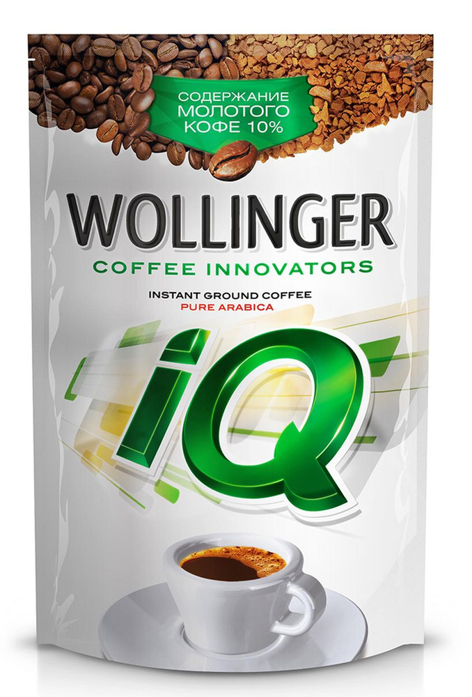 Wollinger IQ кофе растворимый с добавлением молотого, 150 г #1