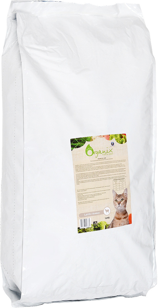 Корм сухой "Organix", для взрослых кошек, гипоалергенный, с ягненком, 18 кг #1