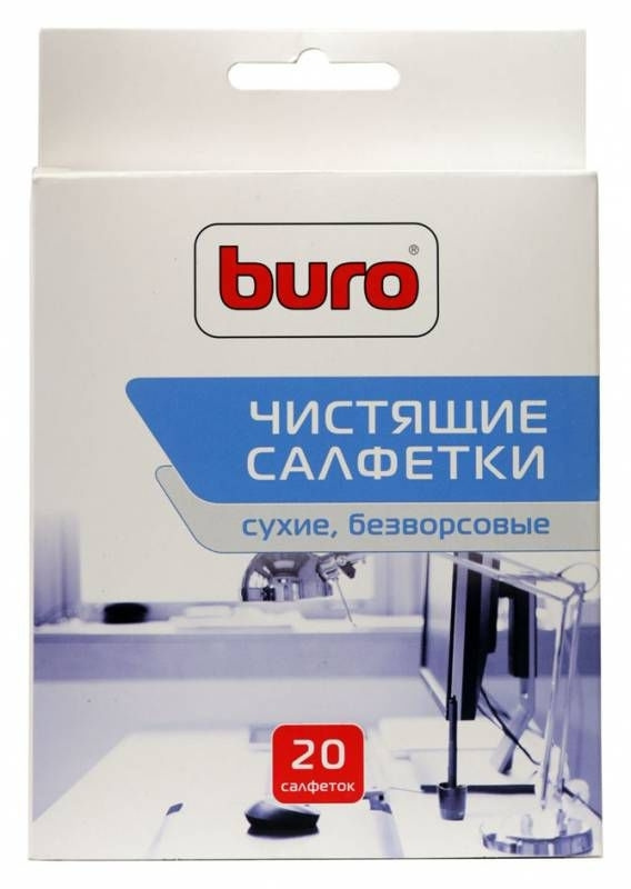 Салфетки Buro BU-Udry для удаления пыли коробка 20шт сухих #1