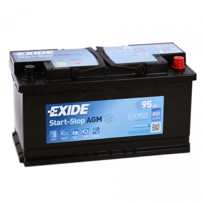 Автомобильный аккумулятор Exide Start-stop AGM EK950 купить на OZON по ...