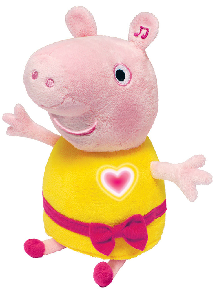 Peppa Pig Мягкая озвученная игрушка Пеппа цвет розовый желтый 30 см  #1