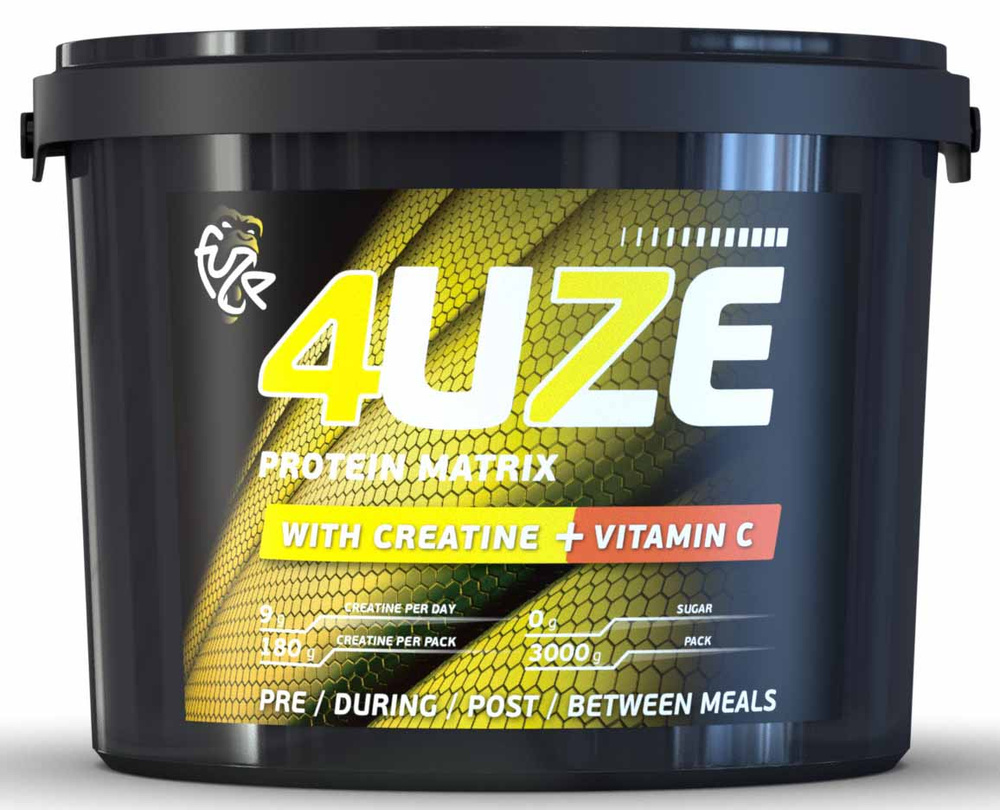 Протеин 4UZE + Сreatine, шоколад-карамель, 3000 г - купить с доставкой ...
