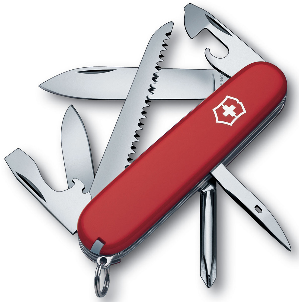 Нож Victorinox Hiker, 91 мм, 13 функций, красный - купить с доставкой по  выгодным ценам в интернет-магазине OZON (178635099)