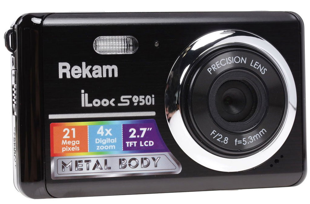 Компактный фотоаппарат Rekam Цифровая камера Rekam iLook S950i, черный  #1