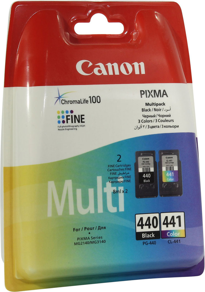 Набор картриджей CANON PG-440/CANON CL-441, черный + цветной (Black+Colour), оригинальный, для струйного #1