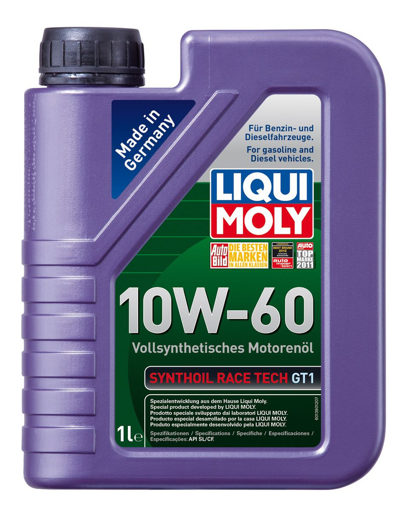 Liqui Moly SYNTHOIL RACE TECH GT1 10W-60 Масло моторное, Синтетическое, 1 л