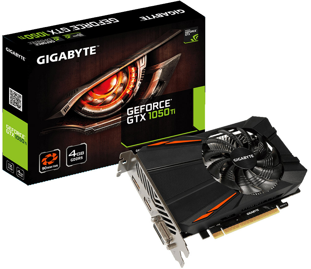 Gigabyte Видеокарта GeForce GTX 1050 Ti 4 ГБ (GV-N105TD5-4GD)