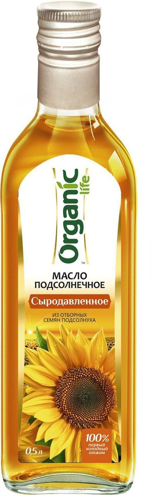 "Organic Life масло подсолнечное ""Сыродавленное"", 500 мл" - купить с ...