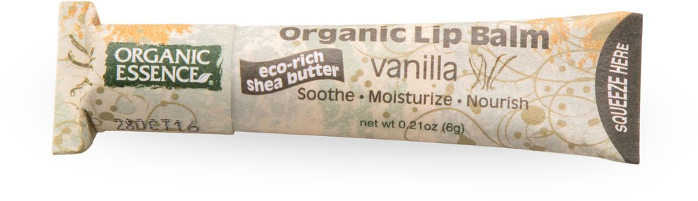 Органический бальзам для губ Organic Lip Balm Vanilla 6г ваниль